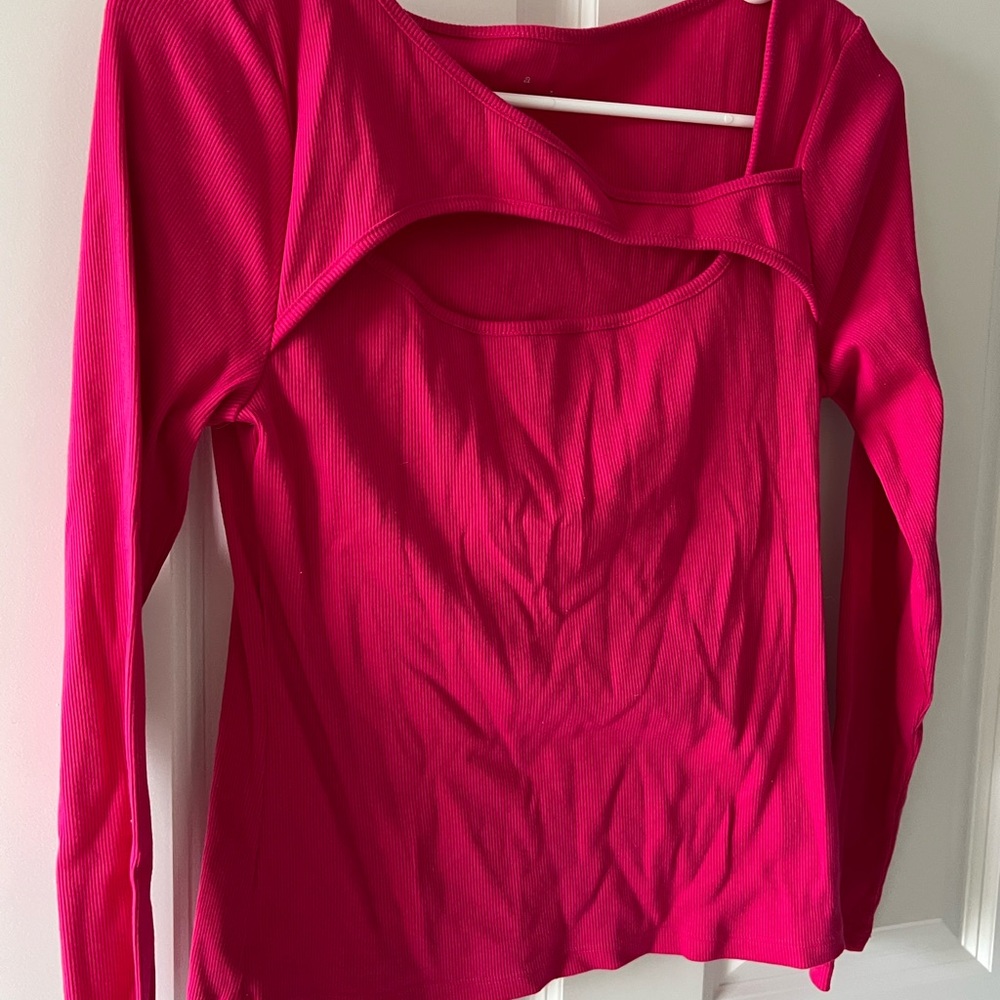 Women's Pink Long Sleeve Top